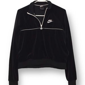 Nike Velour Quarter Zip Sweatshirt
